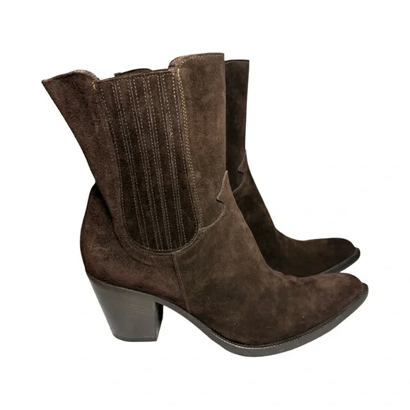 Donna Piu Suede Western Boots Made in Italy Size 41 (US 10.5–11) - Picture 4 of 9